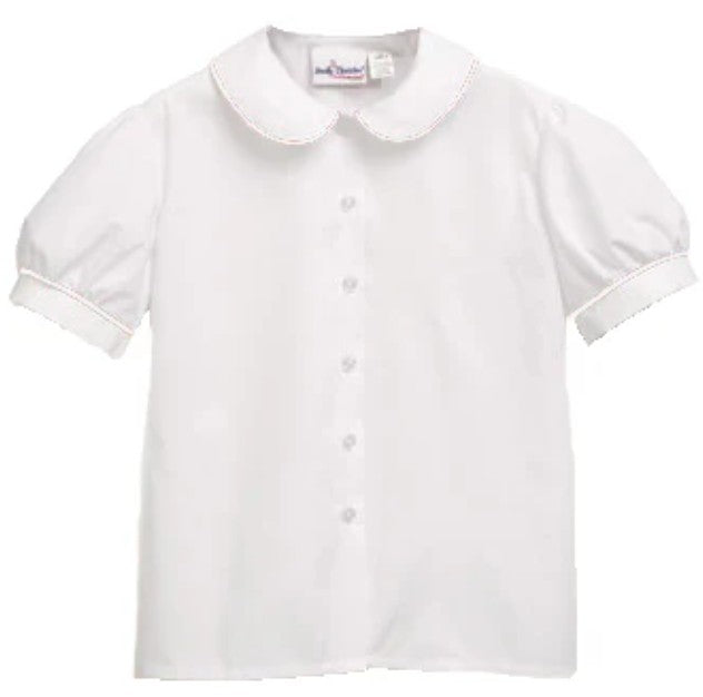 LADIES SHORT SLEEVE PETER PAN BLOUSE
