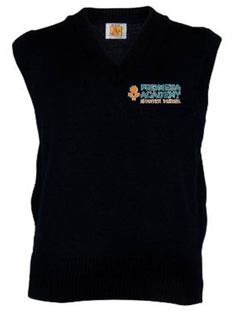 UNISEX YOUTH SWEATER VEST W/LOGO