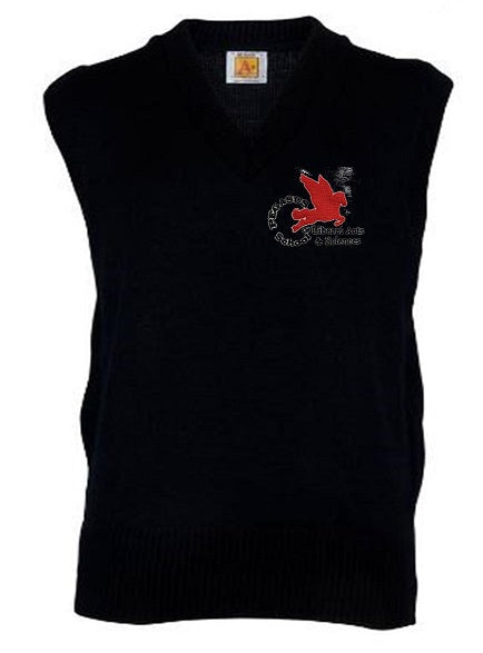 UNISEX YOUTH V-NECK VEST W/LOGO