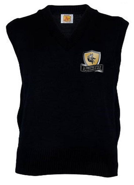 UNISEX ADULT V NECK SWEATER VEST W/LOGO