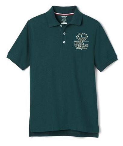 BOYS SHORT SLEEVE POLO W/LOGO (GRADES PRE-K-5TH)