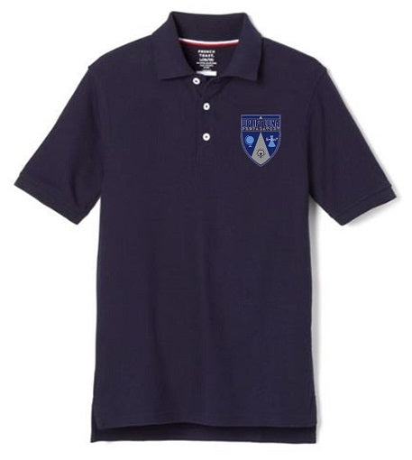 BOYS SHORT SLEEVE POLO W/LOGO (KINDER & 3RD GRADE)