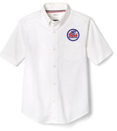 BOYS SHORT SLEEVE OXFORD W/LOGO