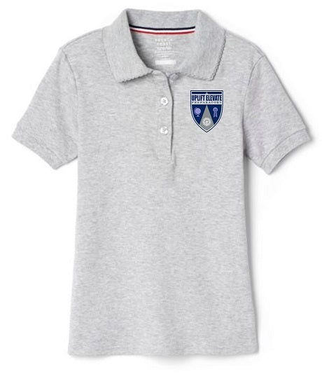 GIRLS SHORT SLEEVE POLO W/LOGO (6TH-8TH)