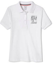 Load image into Gallery viewer, GIRLS SHORT SLEEVE PICOT COLLAR POLO W/LOGO