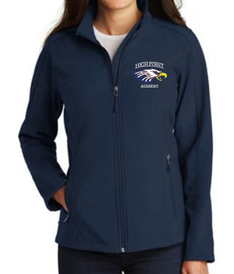 LADIES SOFT SHELL JACKET W/LOGO