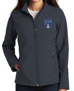 LADIES SOFT SHELL JACKET W/LOGO (6TH-8TH)