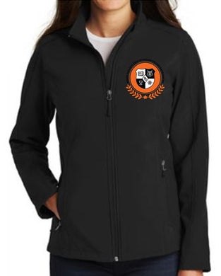 WOMENS SOFT SHELL JACKET W/LOGO