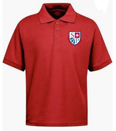 MENS SHORT SLEEVE POLO W/LOGO (6TH-8TH GRADE)