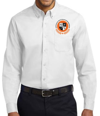 MENS LONG SLEEVE EASY CARE SHIRT W/LOGO