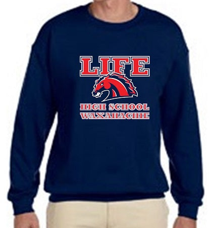 ADULT CREW NECK SWEATSHIRT W/WAXAHACHIE HIGH SCHOOL LOGO – Levines Stores