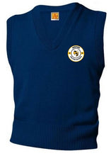 Load image into Gallery viewer, UNISEX YOUTH V-NECK SWEATER VEST W/LOGO