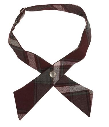 GIRLS ADJUSTABLE PLAID CROSS TIE