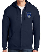 Load image into Gallery viewer, UNISEX ADULT FULL ZIP HOODED SWEATSHIRT W/LOGO (9TH-11TH)