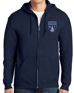 UNISEX ADULT FULL ZIP HOODED SWEATSHIRT W/LOGO (9TH-11TH)