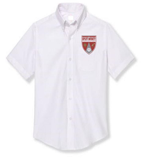 UNISEX ADULT SHORT SLEEVE OXFORD W/LOGO