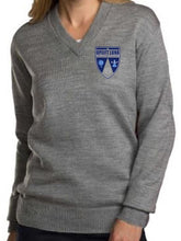 Load image into Gallery viewer, UNISEX ADULT V-NECK PULLOVER SWEATER W/LOGO
