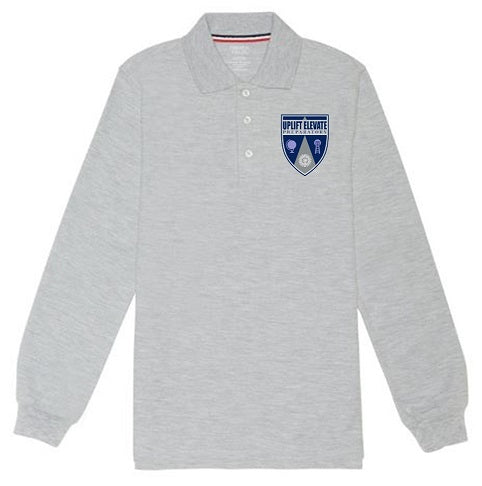 UNISEX YOUTH LONG SLEEVE POLO W/LOGO (PRE-K-5TH)