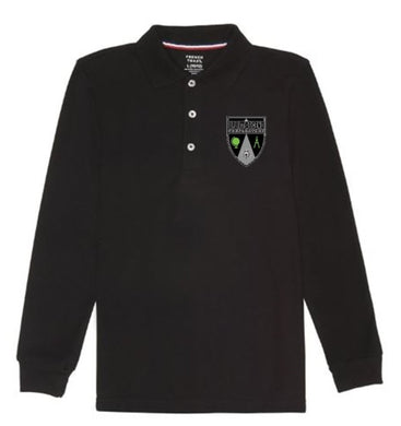 UNISEX YOUTH LONG SLEEVE POLO W/LOGO (KINDERGARTEN - 6TH)