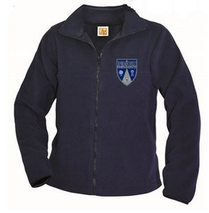 UNISEX ADULT ZIP FRONT PERFORMANCE FLEECE JACKET W/LOGO (6TH-8TH)