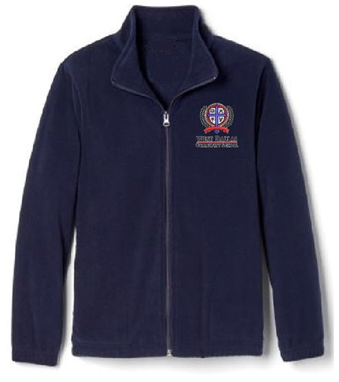 YOUTH UNISEX FLEECE JACKET W/LOGO (5TH-8TH GRADE ONLY)