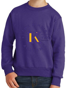YOUTH UNISEX CREW NECK SWEATSHIRT W/SCREEN PRINT LOGO