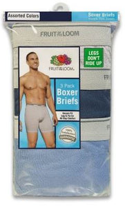 MENS 3 PACK ASSORTED COLOR BOXER BRIEFS