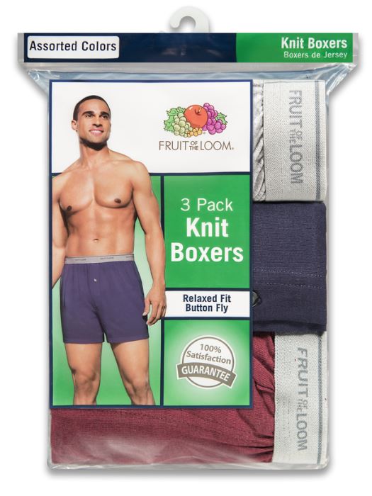 MENS 3 PACK KNIT BOXERS