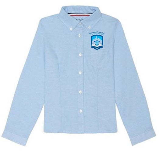 GIRLS LONG SLEEVE OXFORD W/LOGO