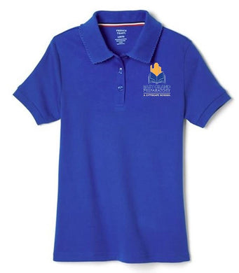 GIRLS SHORT SLEEVE POLO W/LOGO (MIDDLE SCHOOL ONLY)