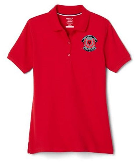 GIRLS SHORT SLEEVE POLO W/LOGO