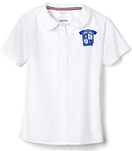 Load image into Gallery viewer, GIRLS SHORT SLEEVE PETER PAN BLOUSE W/LOGO
