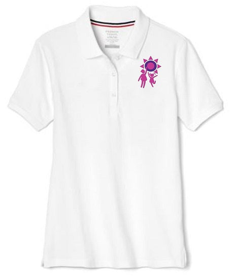 GIRLS SHORT SLEEVE POLO W/LOGO