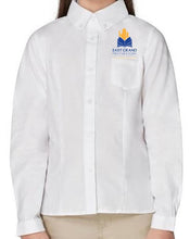 Load image into Gallery viewer, GIRLS LONG SLEEVE OXFORD W/LOGO