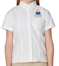 Load image into Gallery viewer, GIRLS SHORT SLEEVE OXFORD W/LOGO