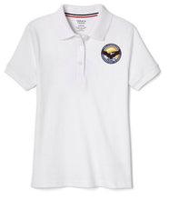 Load image into Gallery viewer, GIRLS PICOT COLLAR SHORT SLEEVE COTTON POLO W/LOGO