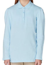 Load image into Gallery viewer, GIRLS LONG SLEEVE STRETCH POLO
