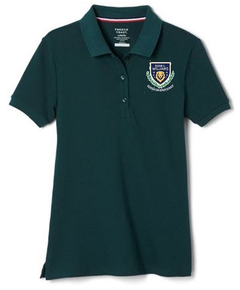 GIRLS SHORT SLEEVE COTTON POLO W/LOGO