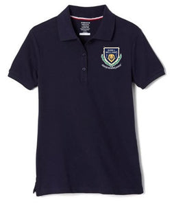 GIRLS SHORT SLEEVE COTTON POLO W/LOGO