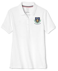 GIRLS SHORT SLEEVE COTTON POLO W/LOGO