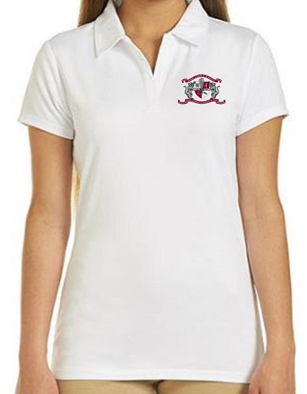 JUNIORS SHORT SLEEVE POLO W/LOGO (MIDDLE SCHOOL)