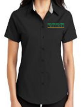 Load image into Gallery viewer, LADIES SHORT SLEEVE OXFORD W/LOGO (BEATRICE MAYES INSTITUTE STAFF)
