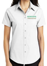Load image into Gallery viewer, LADIES SHORT SLEEVE OXFORD W/LOGO (BEATRICE MAYES INSTITUTE STAFF)
