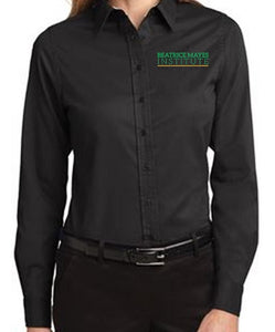 LADIES LONG SLEEVE OXFORD W/LOGO (BEATRICE MAYES INSTITUTE STAFF)