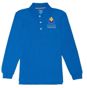UNISEX LONG SLEEVE POLO W/LOGO (MIDDLE SCHOOL ONLY)