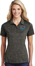Load image into Gallery viewer, LADIES POSICHARGE ELECTRIC HEATHER POLO W/LOGO