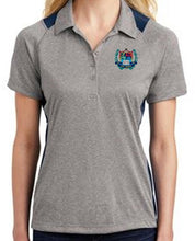 Load image into Gallery viewer, LADIES HEATHER COLORBLOCK CONTENDER POLO W/LOGO