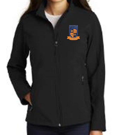 LADIES SOFT SHELL JACKET W/LOGO