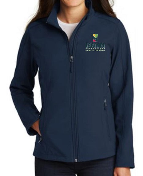 LADIES SOFT SHELL JACKET W/LOGO