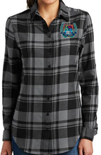 Load image into Gallery viewer, LADIES PLAID FLANNEL TUNIC W/LOGO